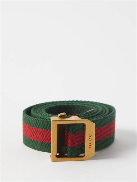 gucci web canvas belt